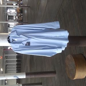NWT Claiborne men's light blue pinstriped button down shirt (size 18 1/2, 38/39)